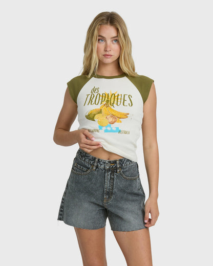 Billabong Women's Riley Cut-Off Denim Shorts - Black Water