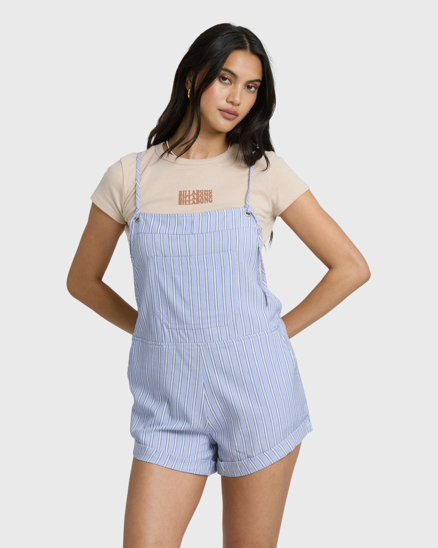 Billabong Women's Wild Pursuit Yarn-Dyed Overalls - Twilight Blue