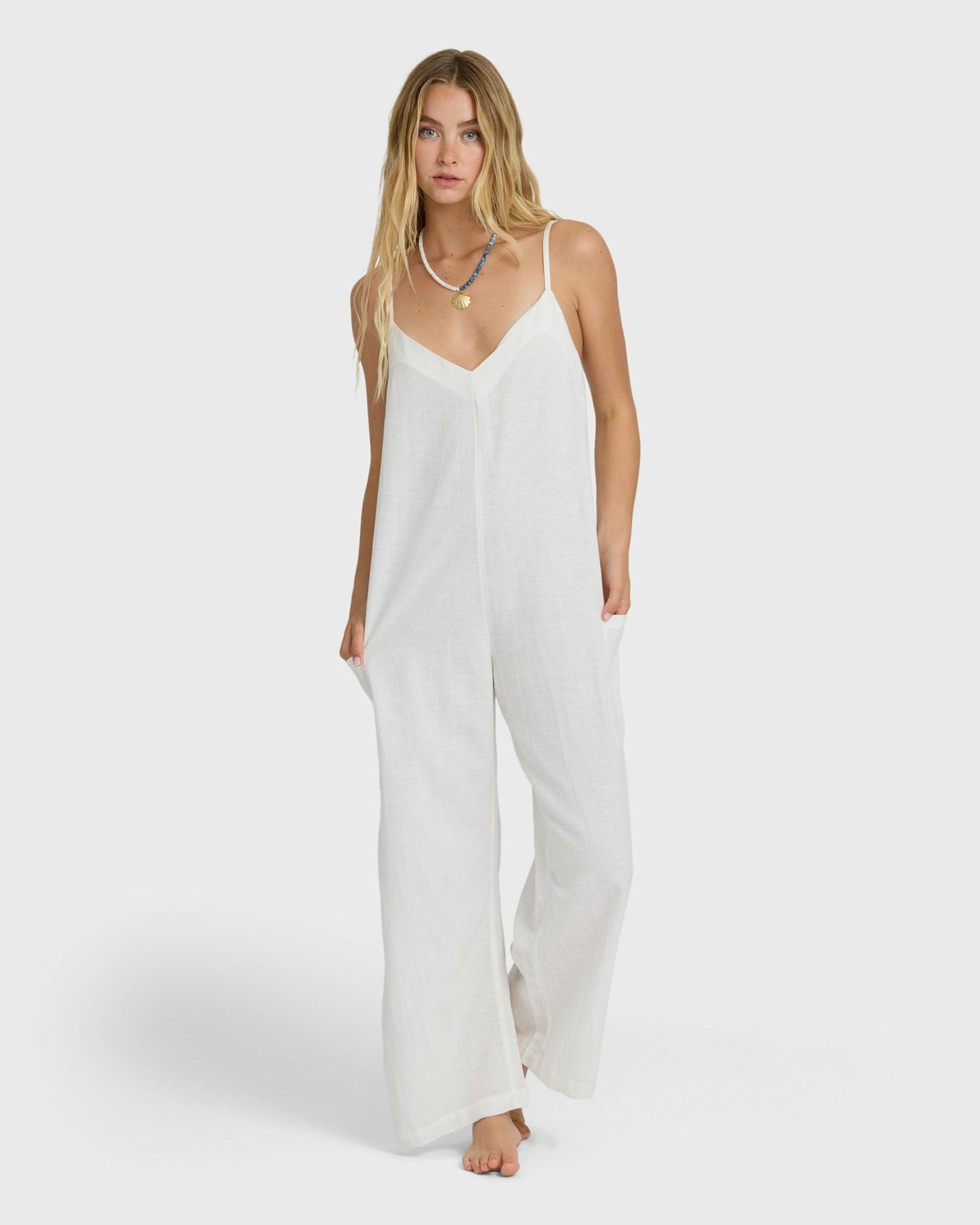 Billabong Women's Day To Day Romper - Salt Crystal