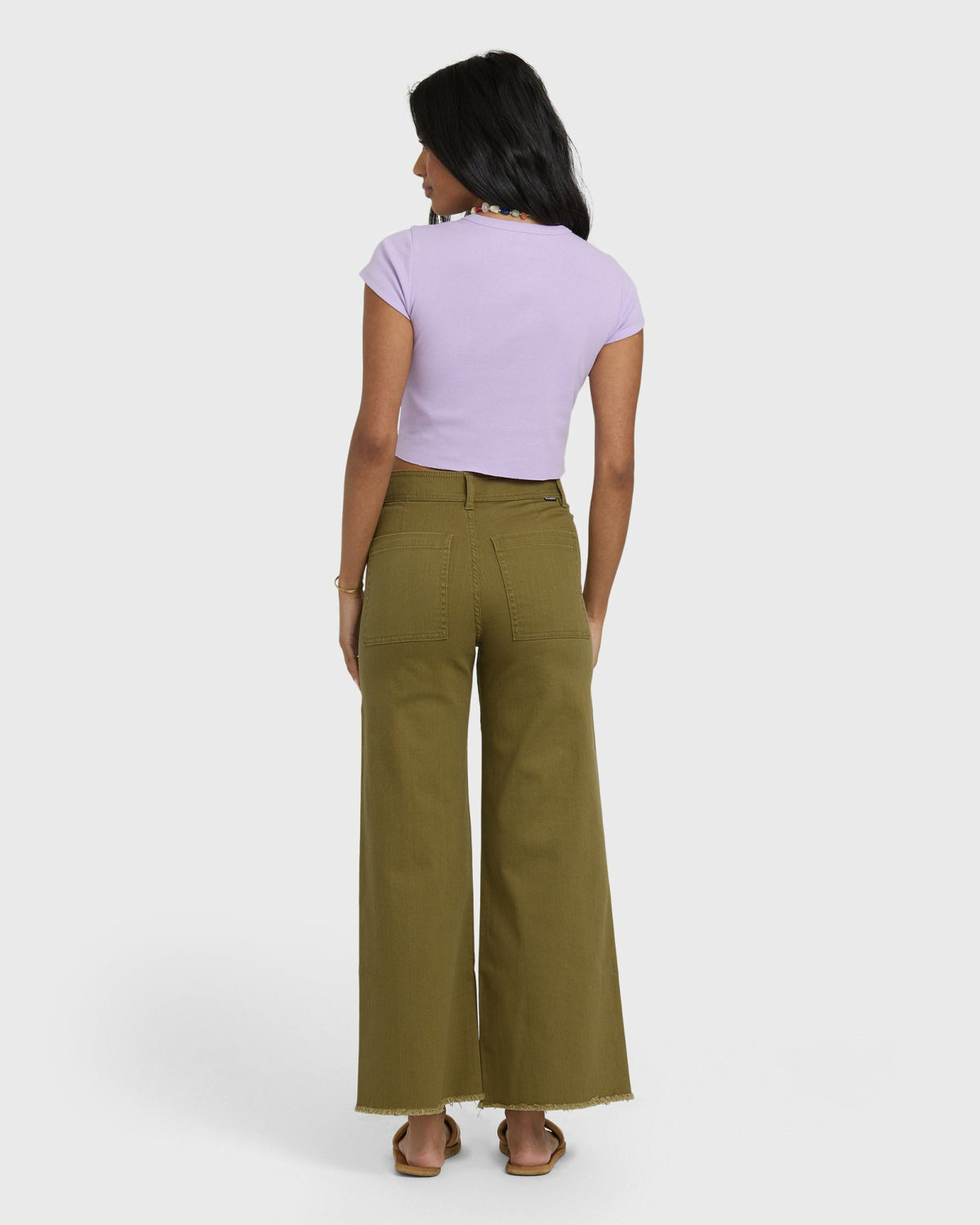Billabong Women's Free Fall High-Waist Twill Pants - Martini Olive