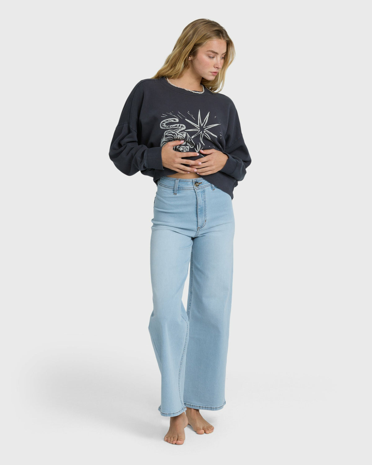 Billabong Women's Free Fall High-Waist Denim Pants - Surf Spray