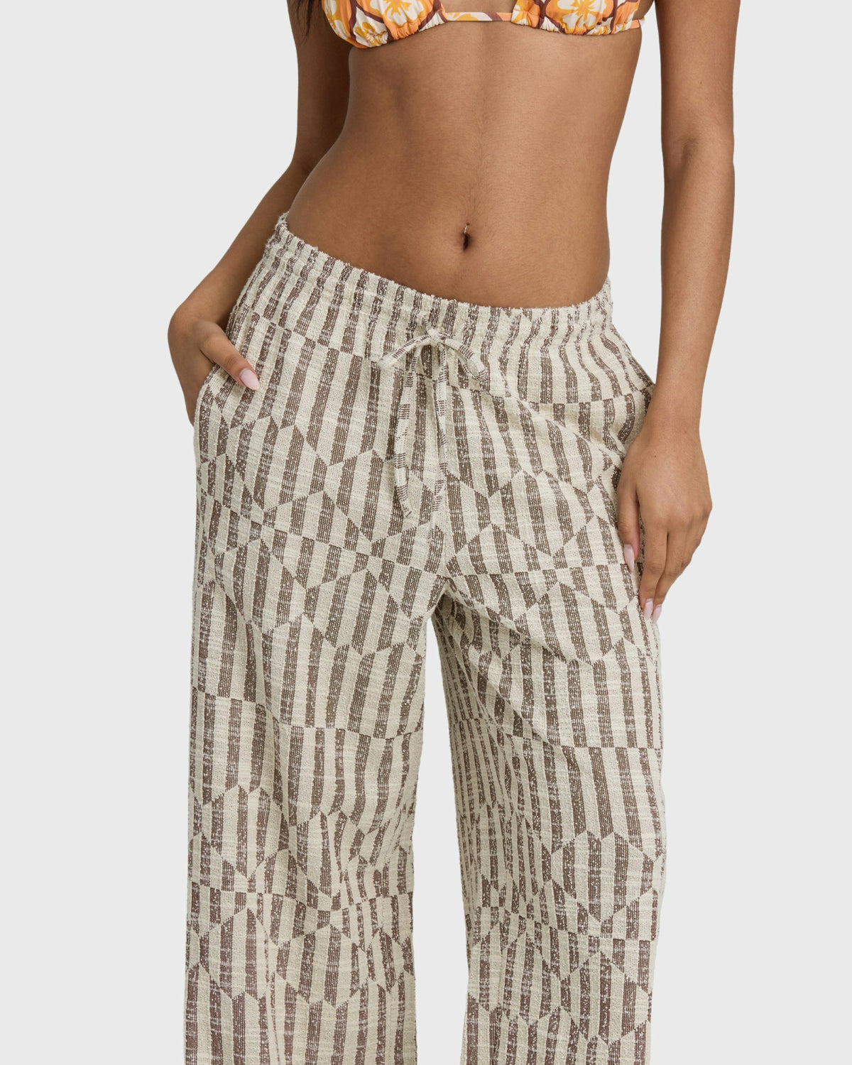 Billabong Women's Vivid Wave Elastic Waist Pants - Teak
