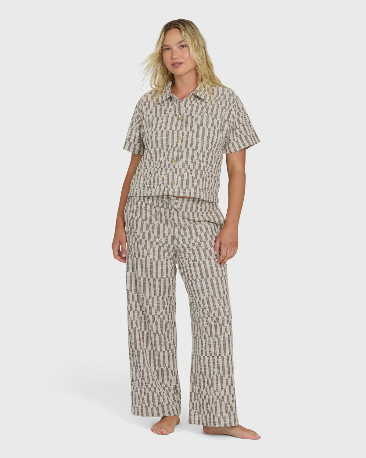 Billabong Women's Vivid Wave Elastic Waist Pants - Teak