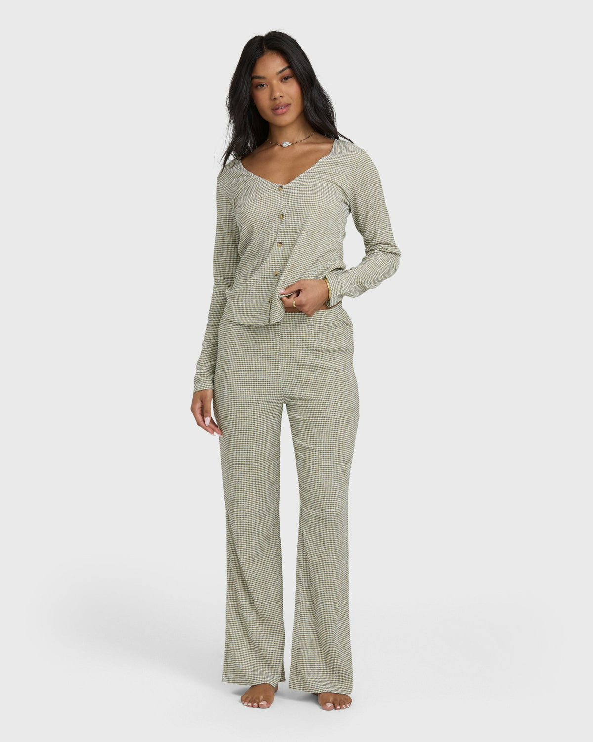 Billabong Women's Hot Check Knitpants - Martini Olive