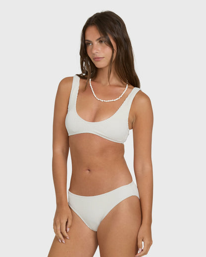 Billabong Women's Summer Hi Lowrider Full Bikini Bottoms - Salt Crystal