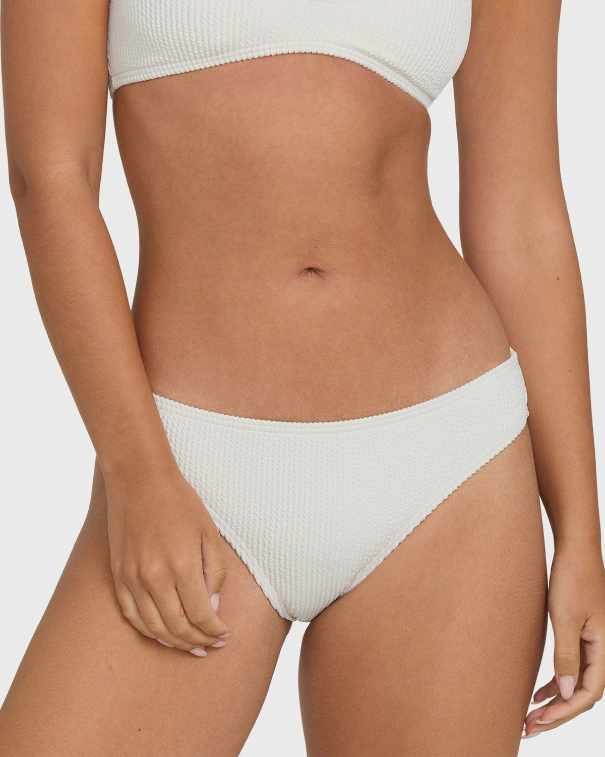 Billabong Women's Summer Hi Lowrider Full Bikini Bottoms - Salt Crystal