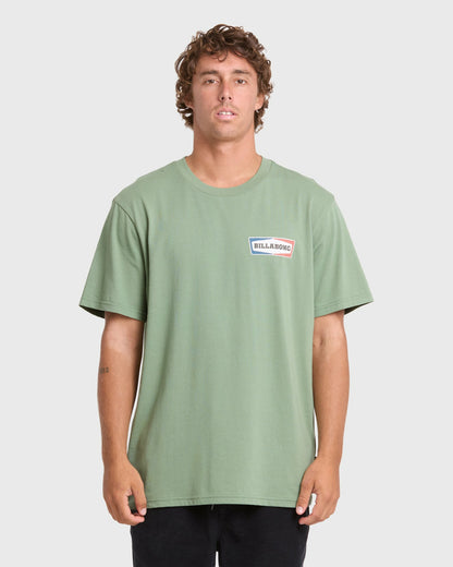 Billabong Men's Walled Premium Short Sleeve Knit T-Shirt - Hedge Green