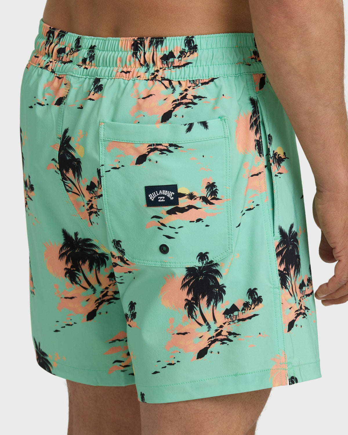 Billabong Men's Lineup Layback 16\" Trunks - Lime Green