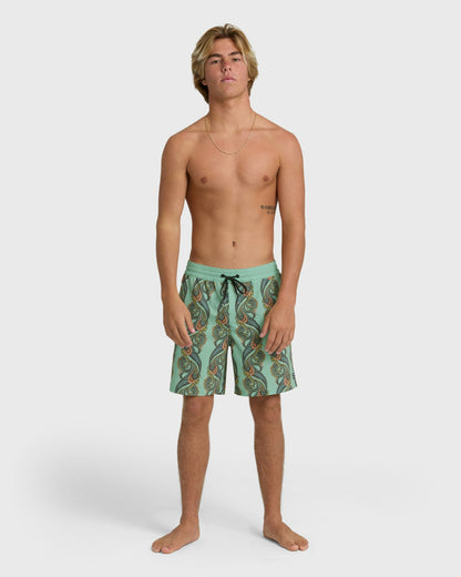 Billabong Men's Good Times Layback 16\" Trunks - Granite Green