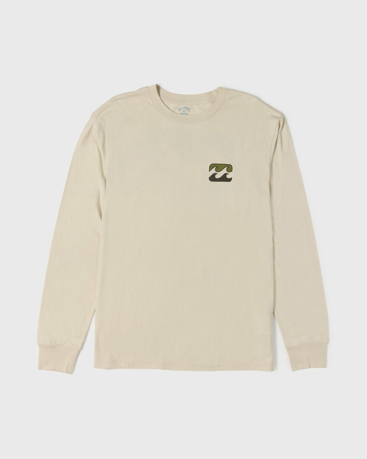 Billabong Men's Crayon Wave Premium Long Sleeve Knit T-Shirt - Oatmeal