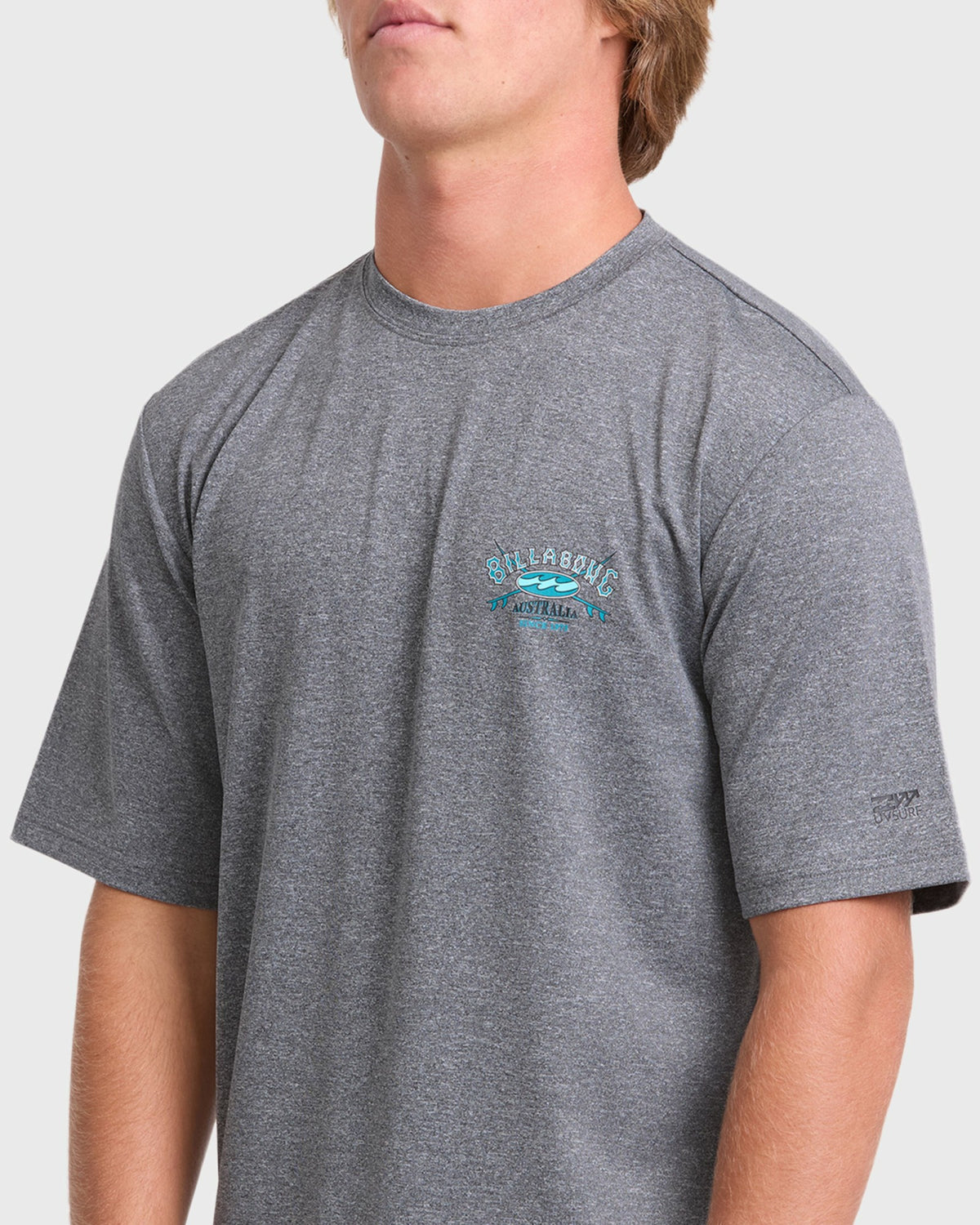 Billabong Men's Crossboards Short Sleeve Surf Tee - Light Gray Heather