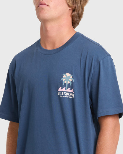 Billabong Men's Portal Premium Short Sleeve Knit T-Shirt - Dark Denim