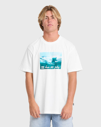 Billabong Men's Lucid Premium Short Sleeve Cotton Graphic T-Shirt - Off White