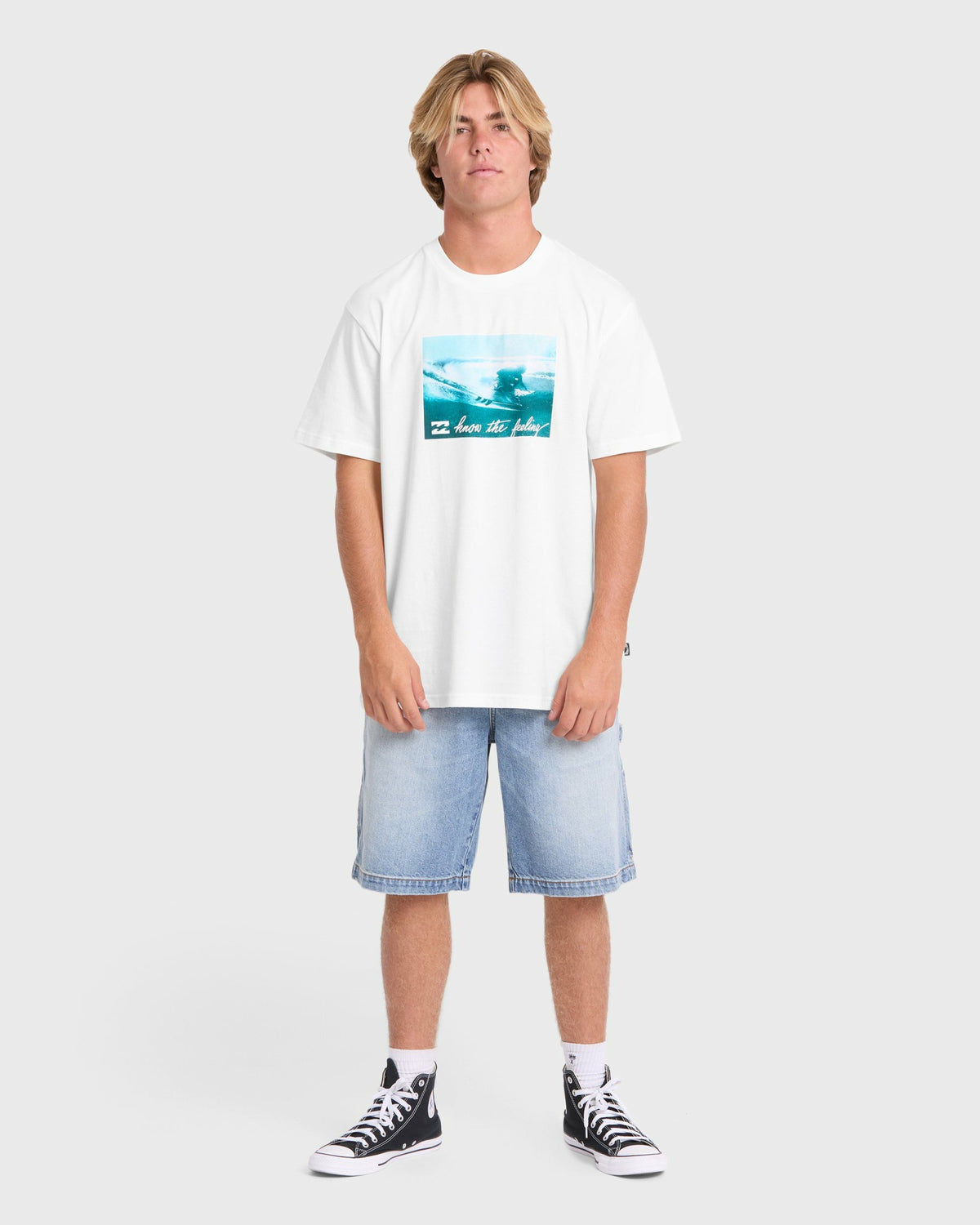 Billabong Men's Lucid Premium Short Sleeve Cotton Graphic T-Shirt - Off White