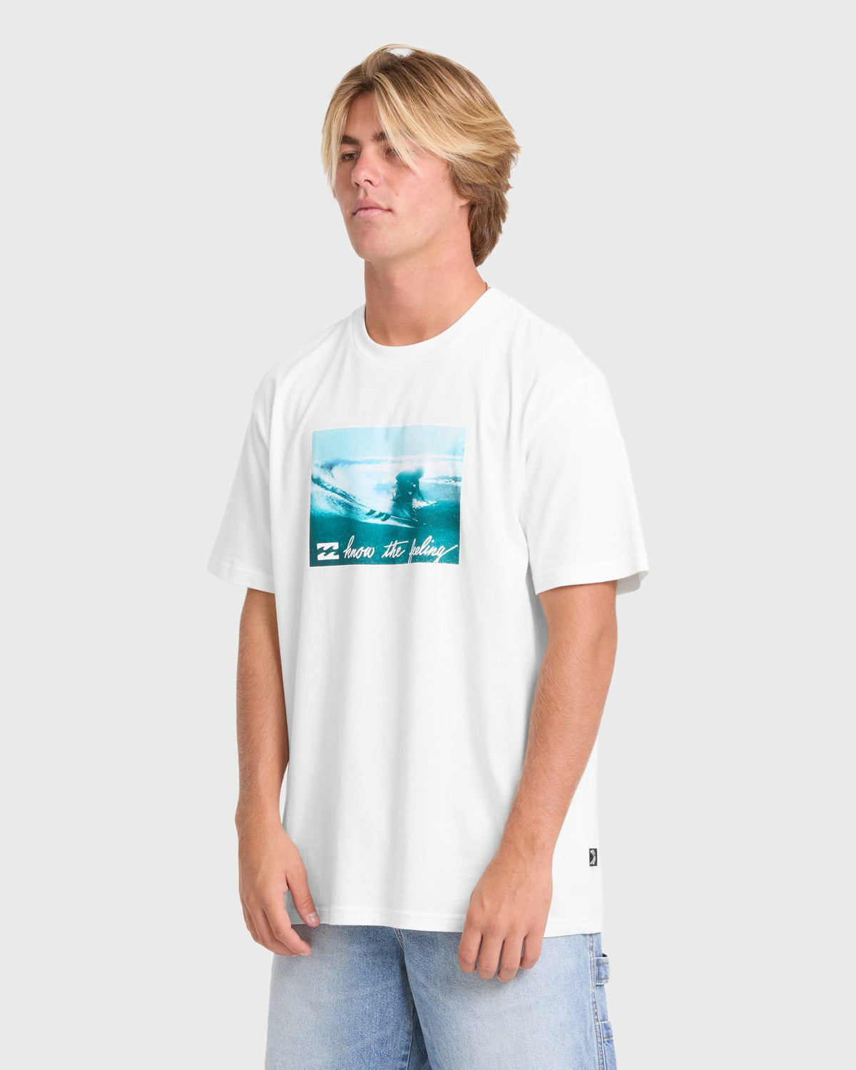 Billabong Men's Lucid Premium Short Sleeve Cotton Graphic T-Shirt - Off White