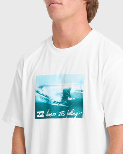 Billabong Men's Lucid Premium Short Sleeve Cotton Graphic T-Shirt - Off White