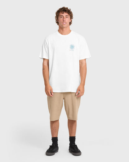 Billabong Men's Montage Premium Short Sleeve Cotton T-Shirt - Off White