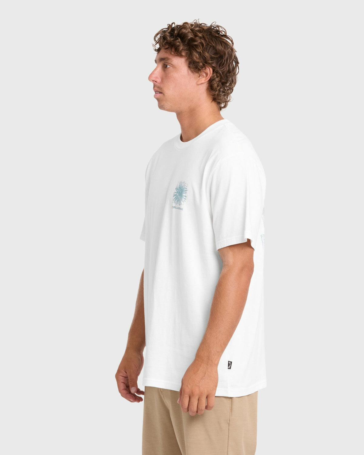 Billabong Men's Montage Premium Short Sleeve Cotton T-Shirt - Off White
