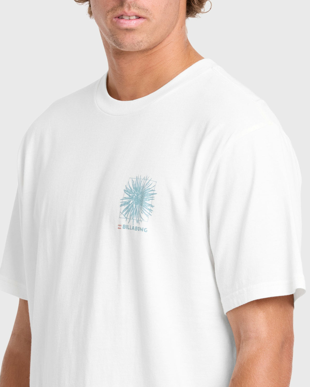 Billabong Men's Montage Premium Short Sleeve Cotton T-Shirt - Off White