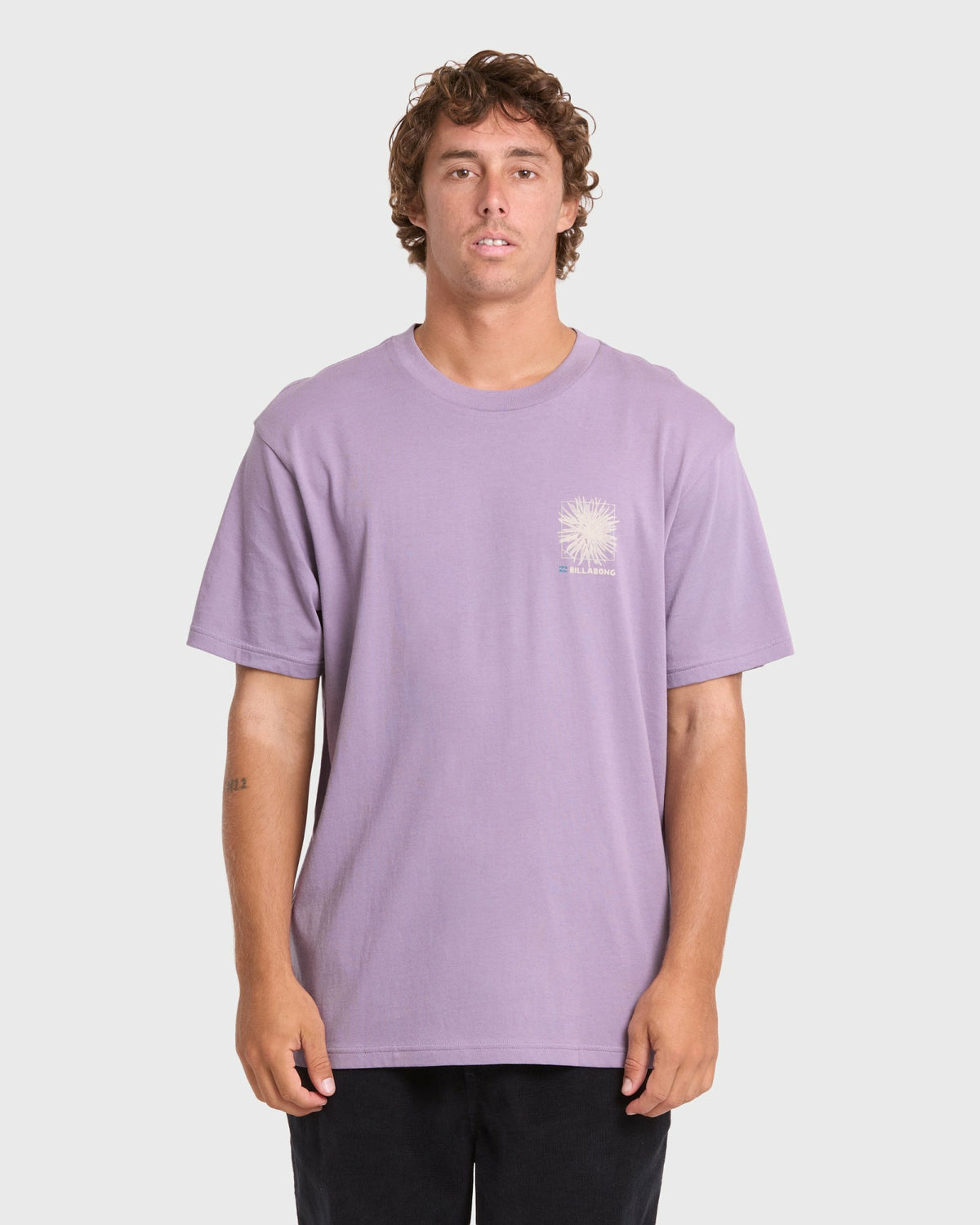 Billabong Men's Montage Premium Short Sleeve Cotton T-Shirt - Purple Ash