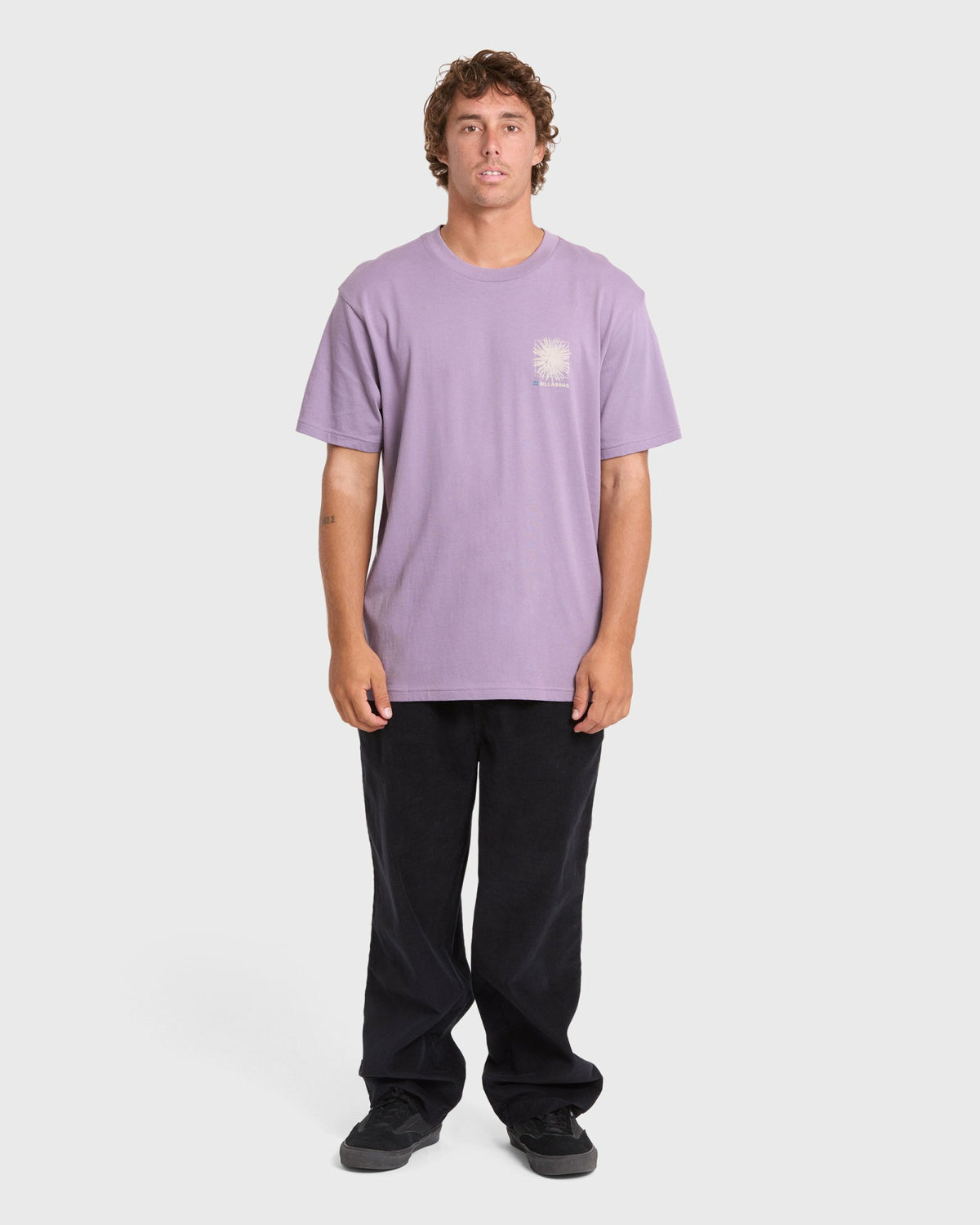 Billabong Men's Montage Premium Short Sleeve Cotton T-Shirt - Purple Ash