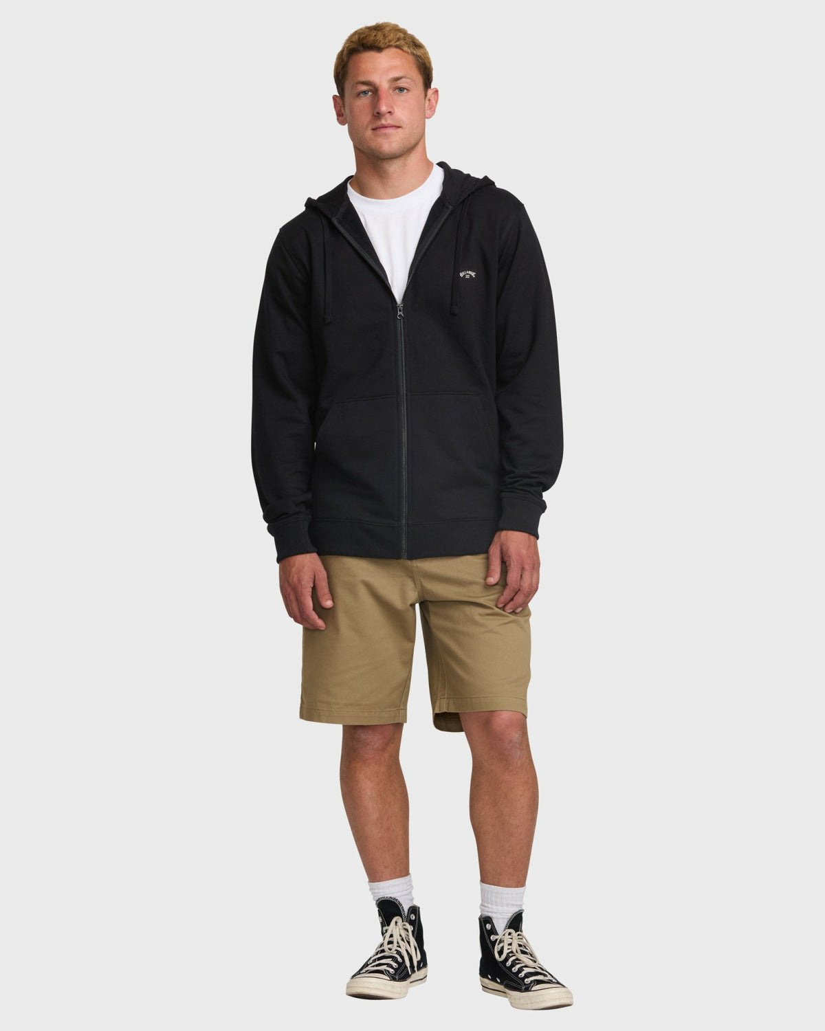 Billabong Men's All Day Zip Front Hoodie - Black