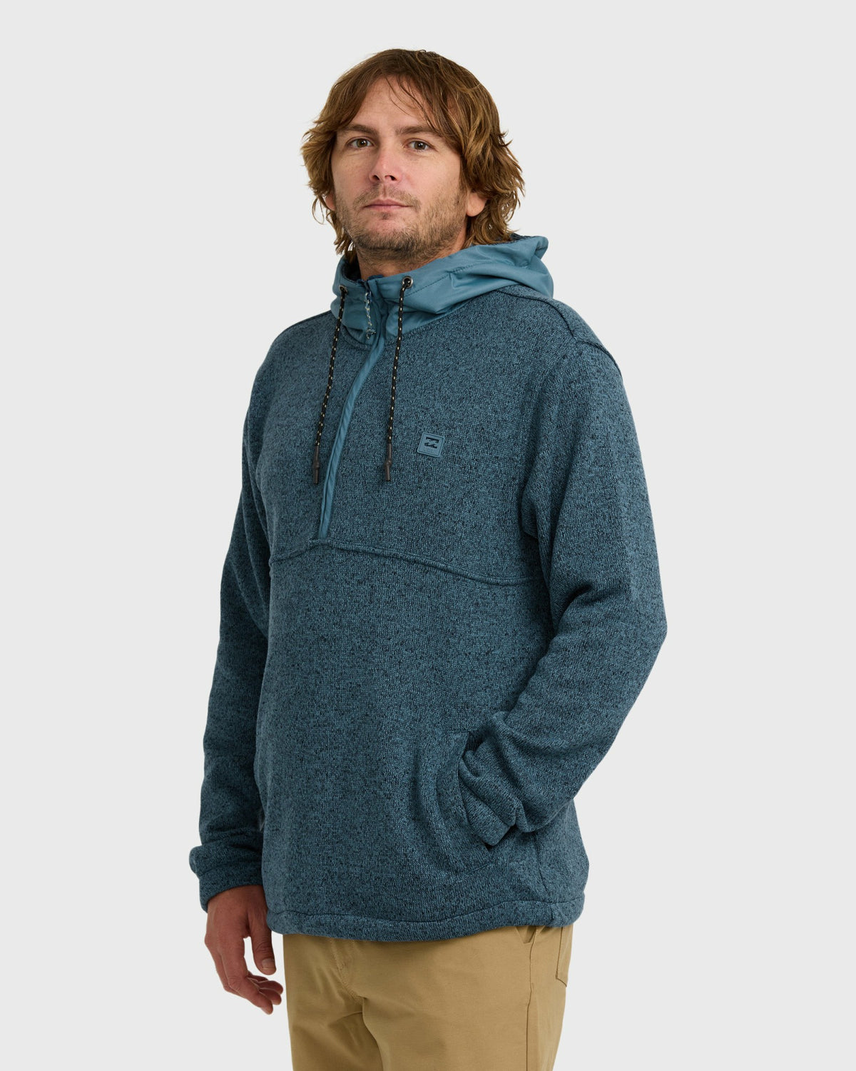 Billabong Men's A\/Div Boundary Hooded Half-Zip Pullover - Real Teal