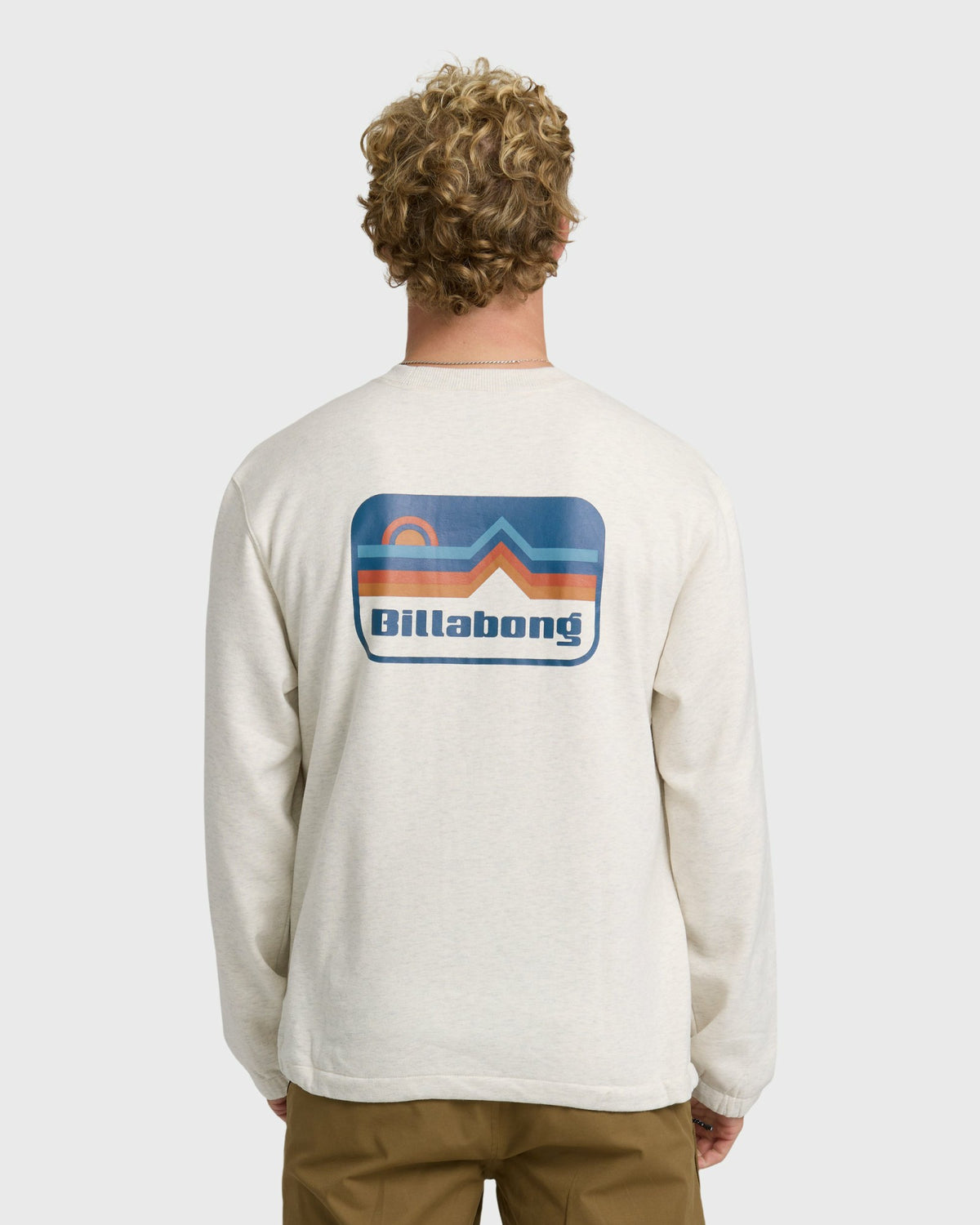 Billabong Men's Compass Crewneck Sweatshirt - Oatmeal Heather.