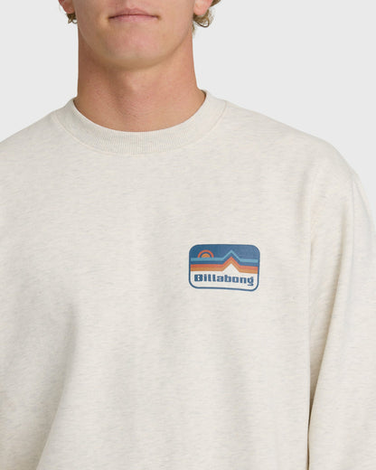 Billabong Men's Compass Crewneck Sweatshirt - Oatmeal Heather.