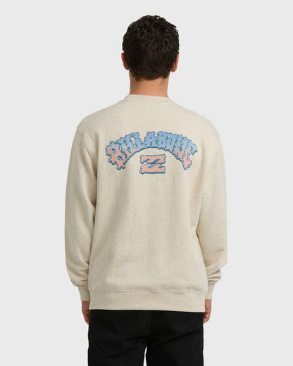 Billabong Men's Short Sands Crewneck Sweatshirt - Bone Heather