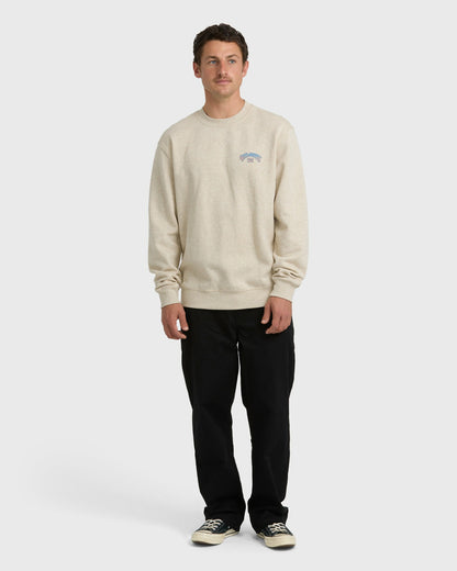 Billabong Men's Short Sands Crewneck Sweatshirt - Bone Heather