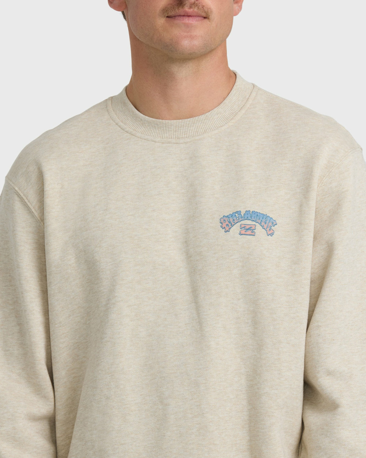 Billabong Men's Short Sands Crewneck Sweatshirt - Bone Heather
