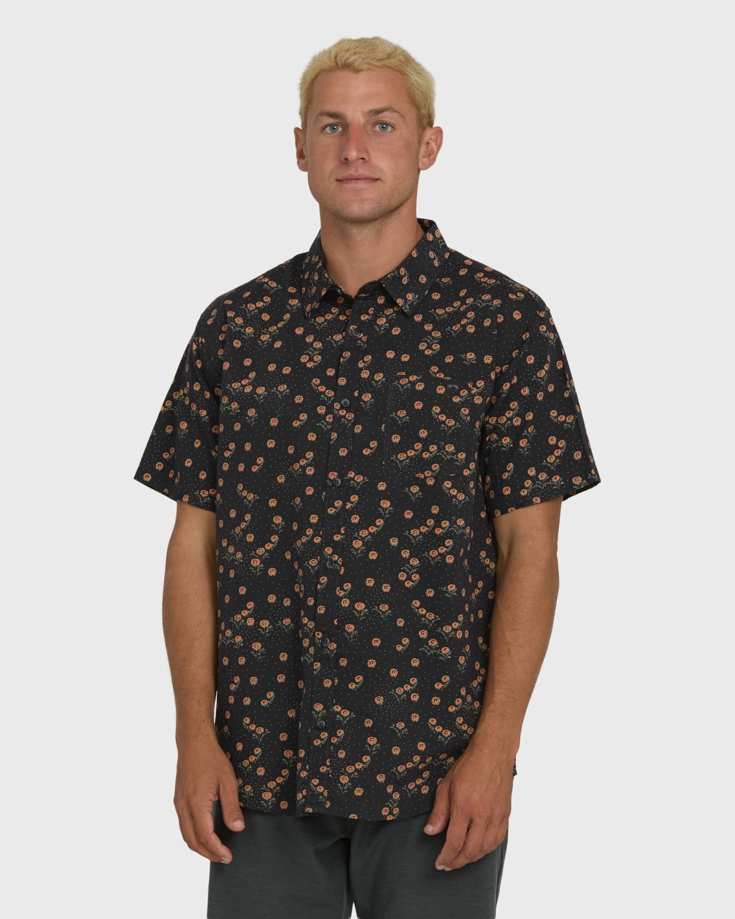 Billabong Men's Sundays Mini Short Sleeve Woven Shirt - Black