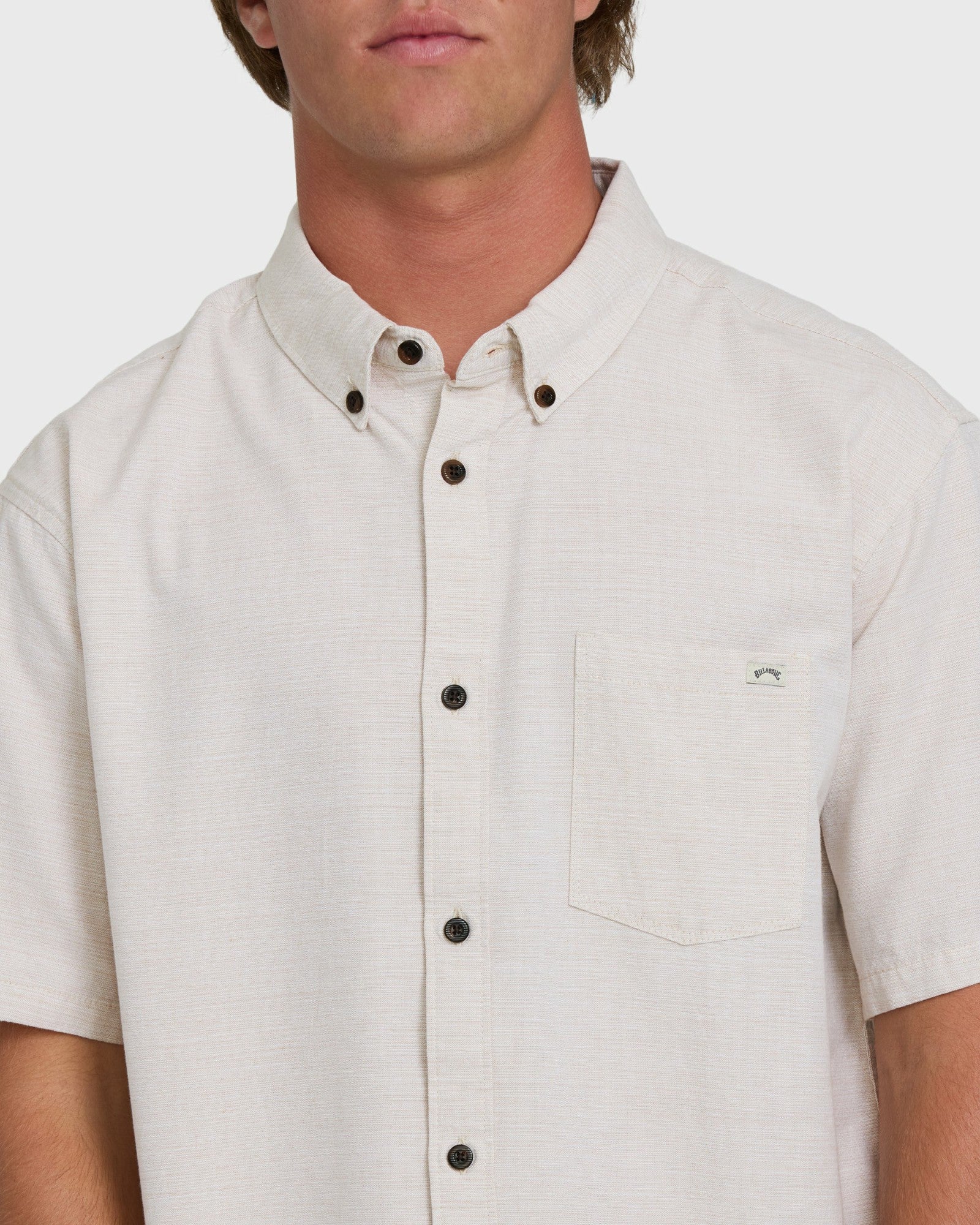 Billabong Men's All Day Short Sleeve Woven Shirt - Khaki
