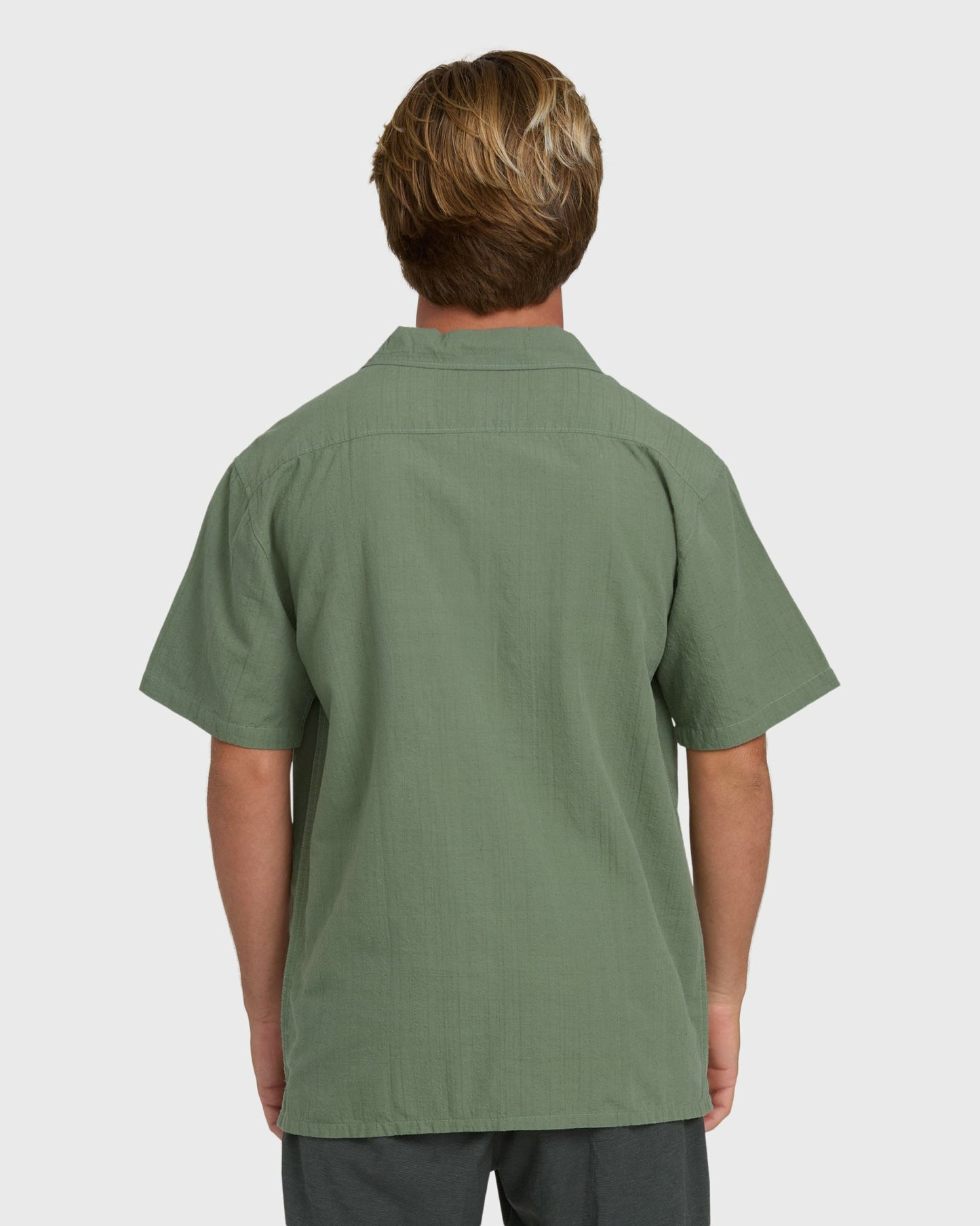 Billabong Men's Victoria Vacay Short Sleeve Woven Shirt - Granite Green