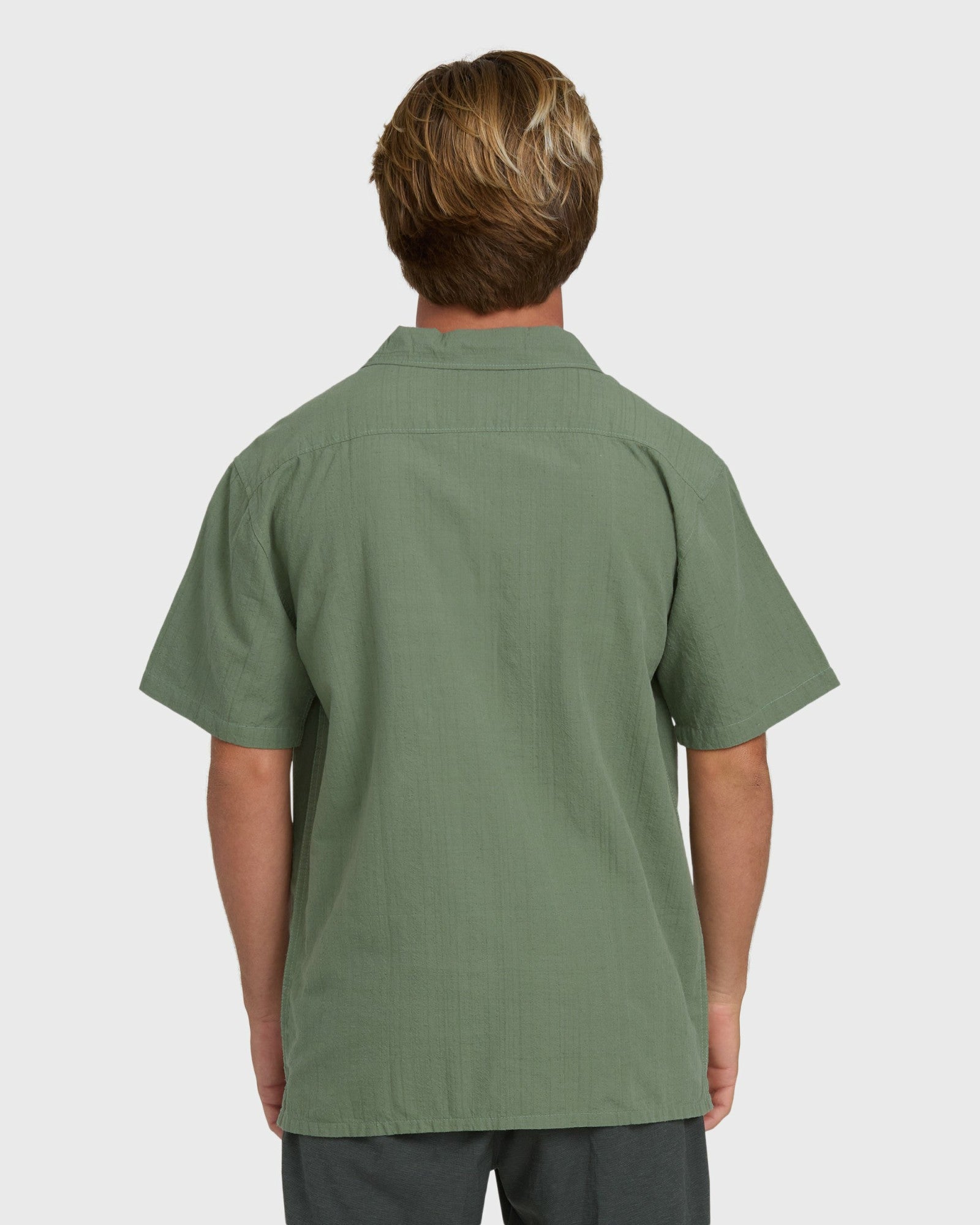 Billabong Men's Victoria Vacay Short Sleeve Woven Shirt - Granite Green