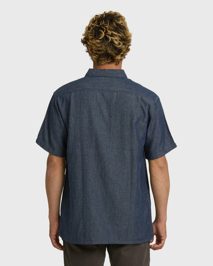 Billabong Men's Cordoba Short Sleeve Shirt - Navy