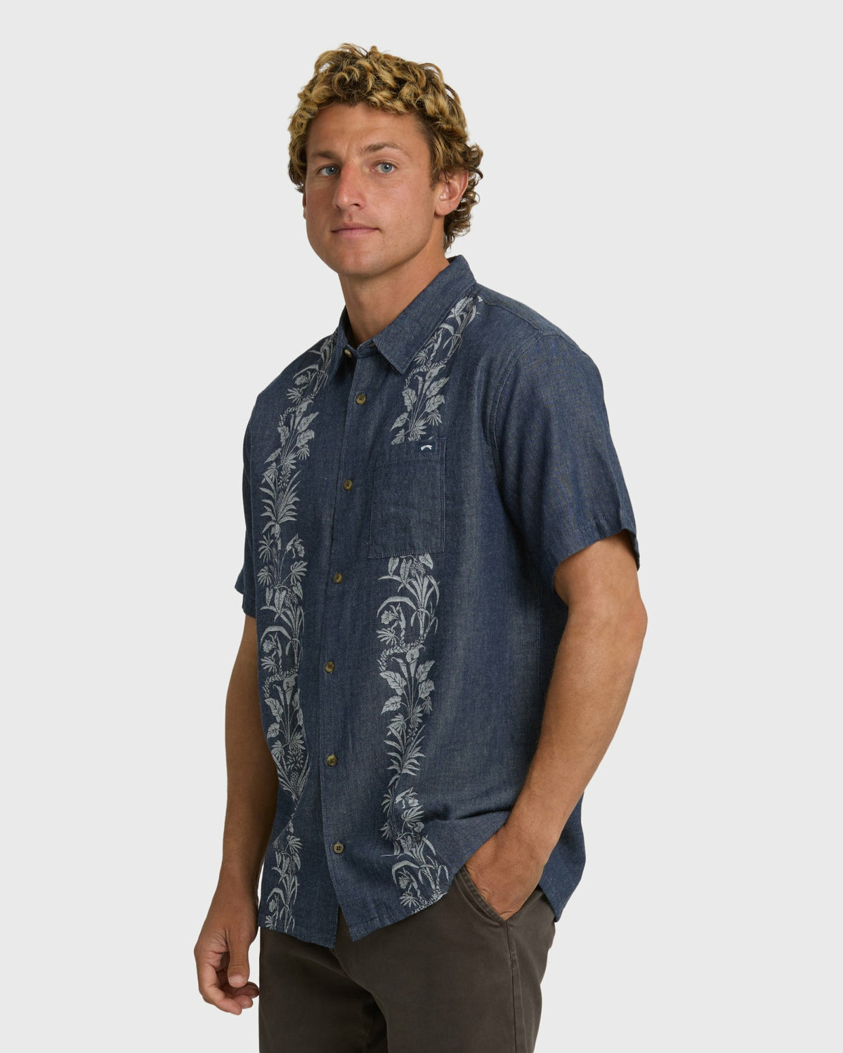 Billabong Men's Cordoba Short Sleeve Shirt - Navy