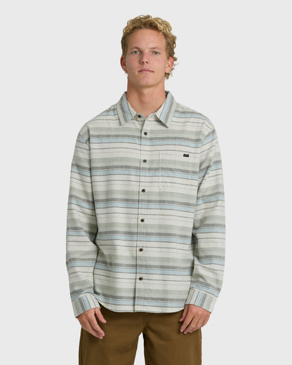 Billabong Men's Coastline Long Sleeve Flannel Shirt - Chino