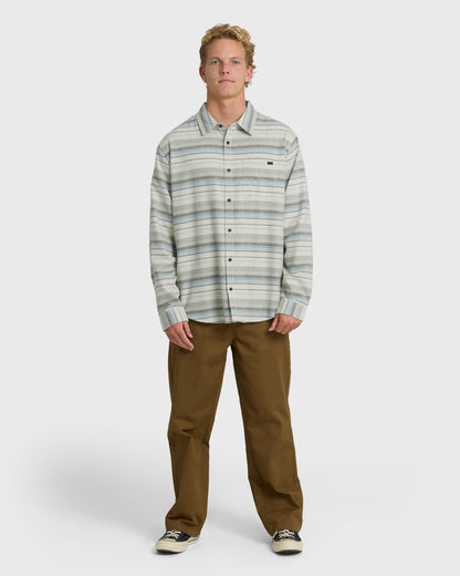 Billabong Men's Coastline Long Sleeve Flannel Shirt - Chino