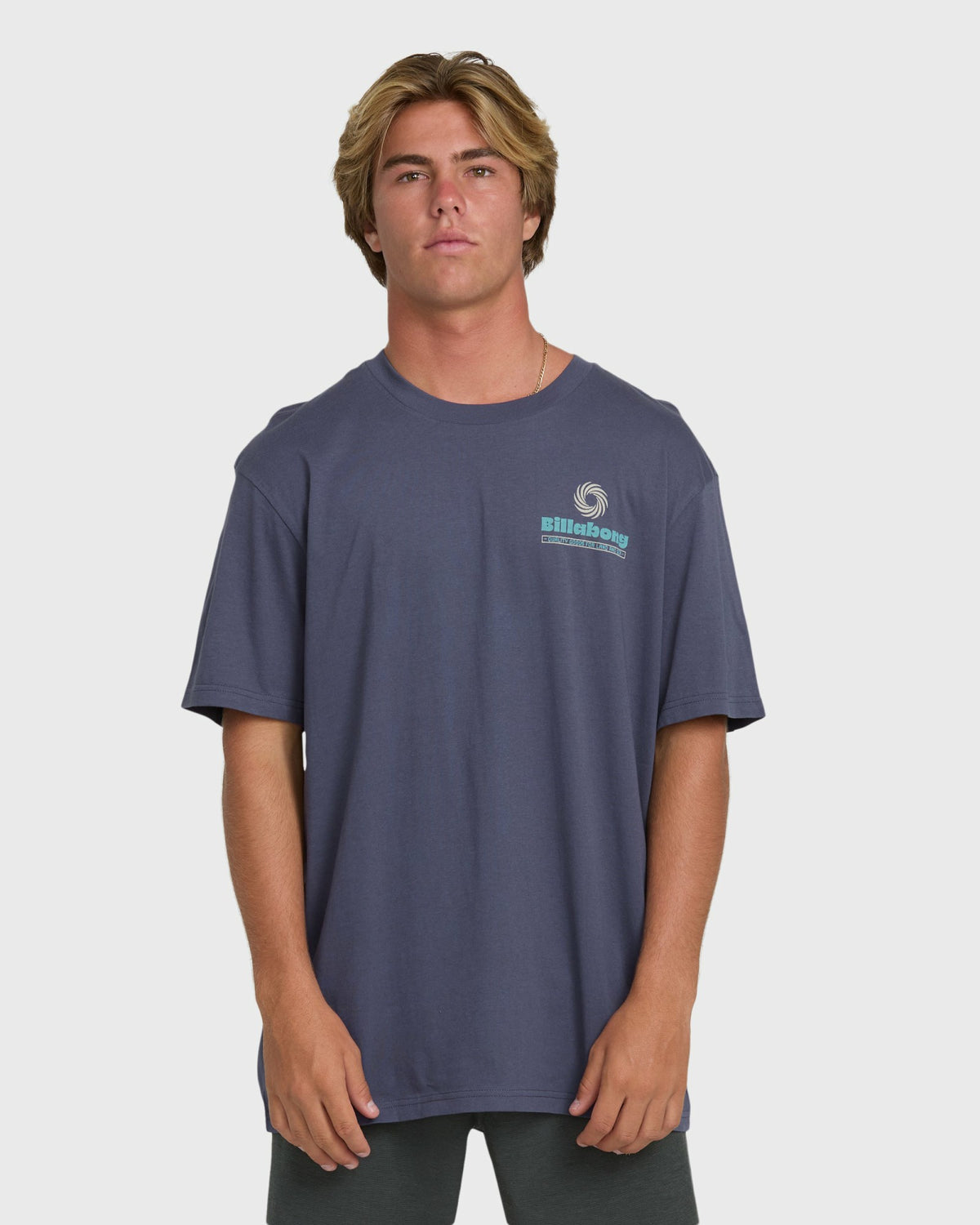 Billabong Men's Single Fin Premium Short Sleeve T-Shirt - Graystone