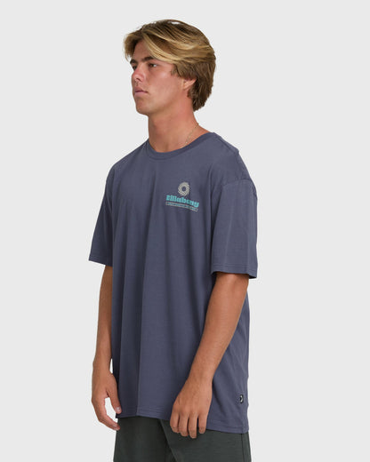 Billabong Men's Single Fin Premium Short Sleeve T-Shirt - Graystone
