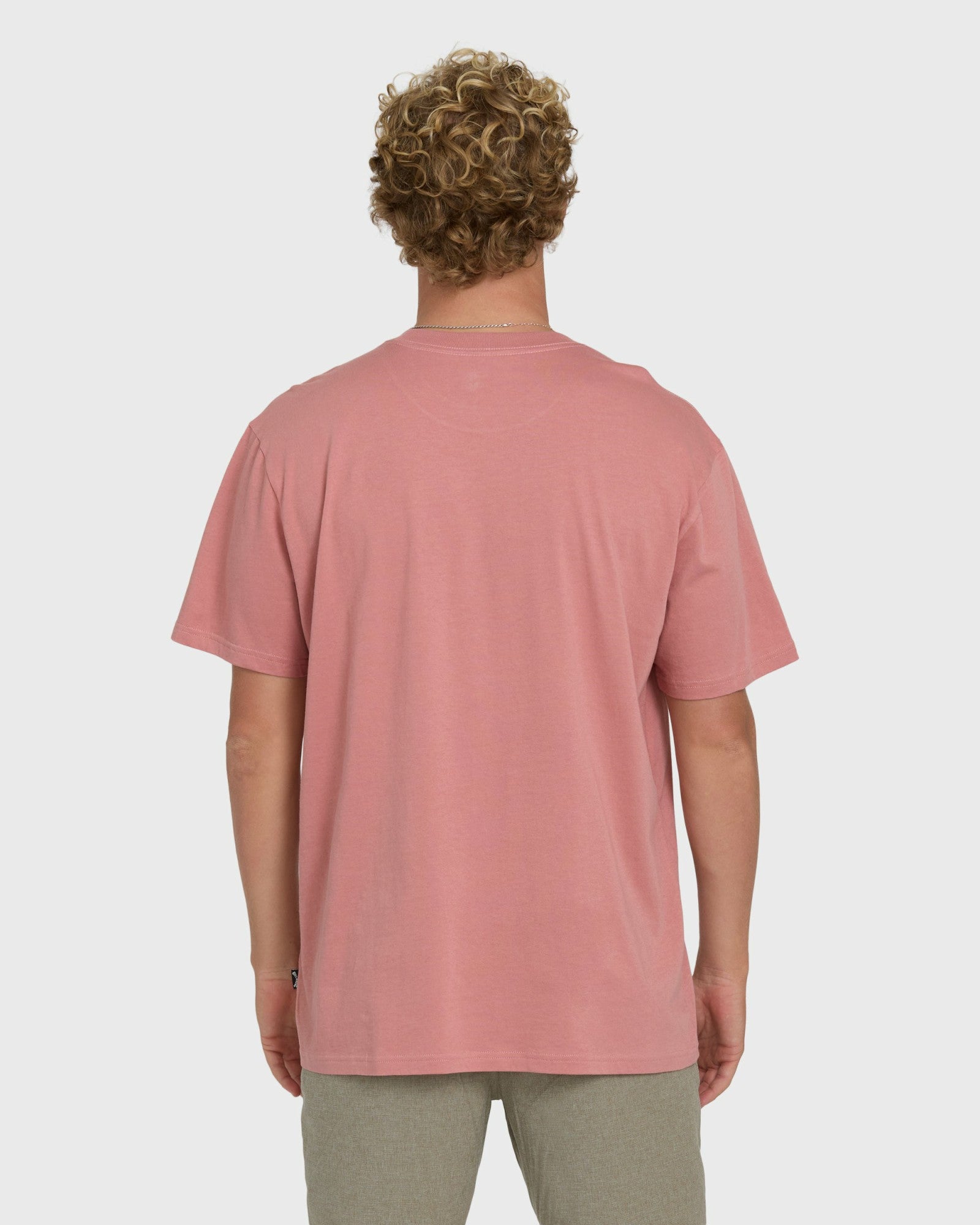 Billabong Men's Check Out Premium Short Sleeve Knit T-Shirt - Ash Rose