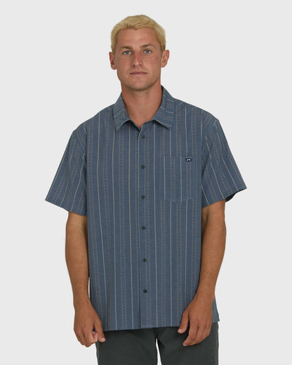Billabong Men's A\/Div Surftrek Transit Short Sleeve Woven Shirt - True Navy