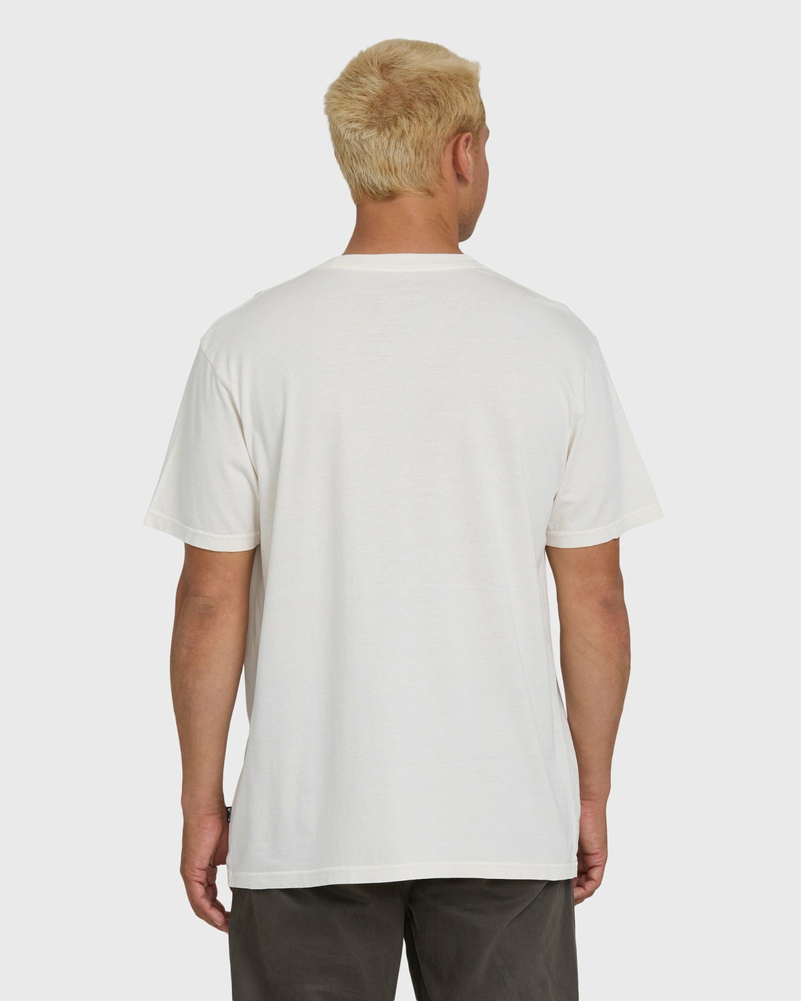 Billabong Men's Stack Wave Washed Premium Short Sleeve Knit T-Shirt - Off White