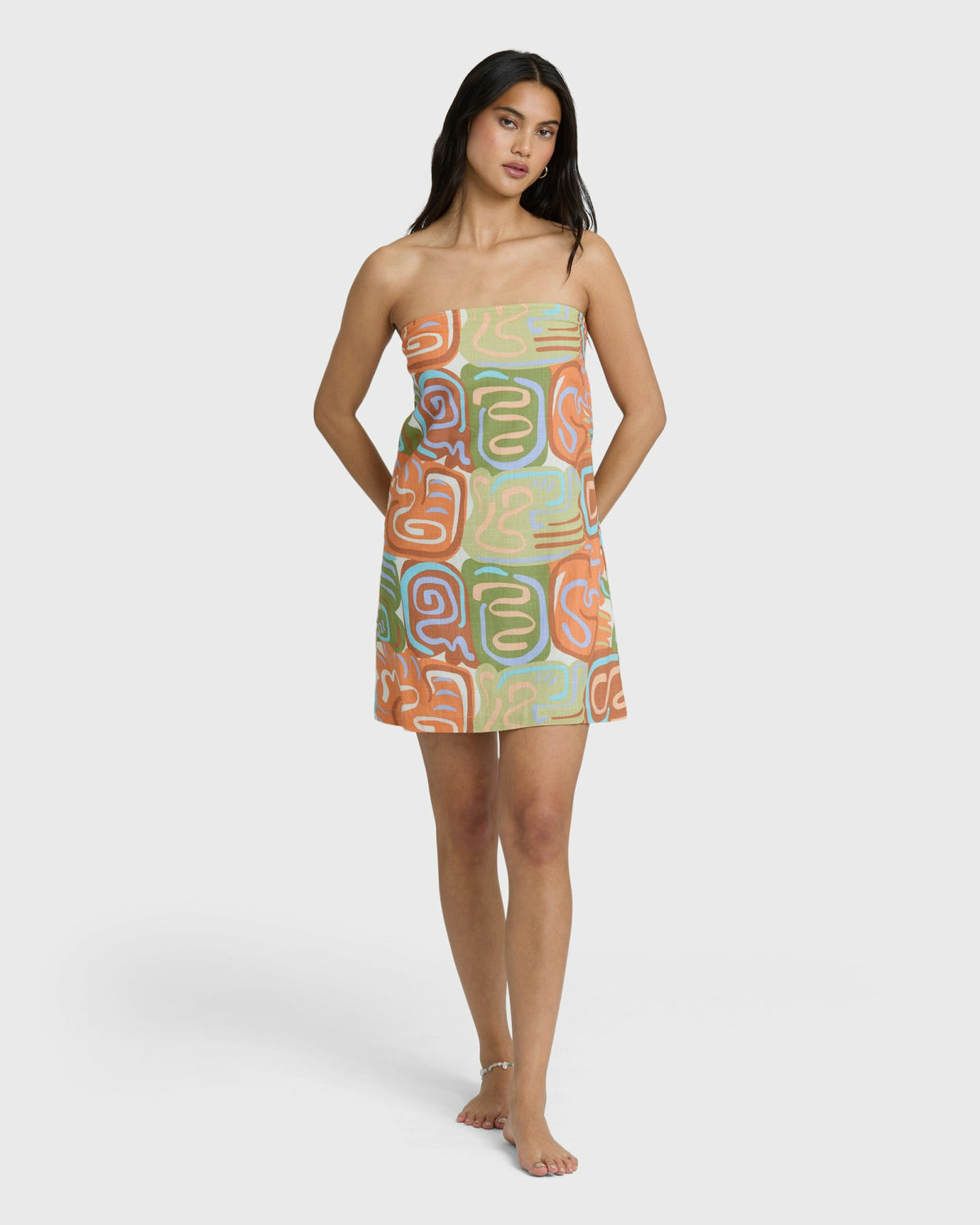 Billabong Women's Summer Glow Mini Dress - Orange Multi