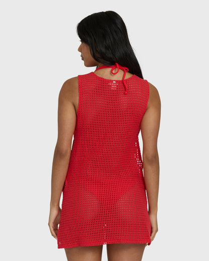 Billabong Women's Rising Tides Cover-Up Dress - Fiesta Red