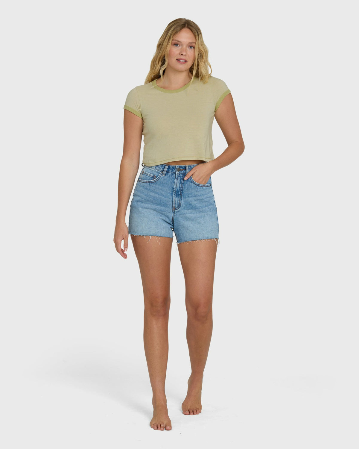 Billabong Women's Daily Tee YD Short Sleeve Knit T-Shirt - Cactus