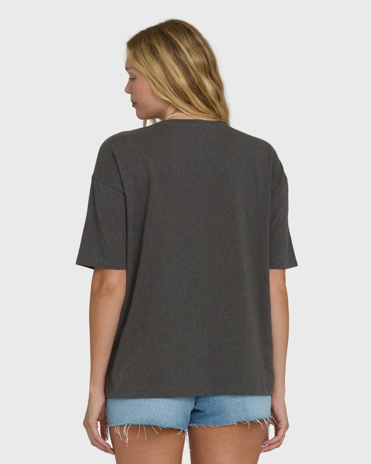 Billabong Women's Natural Collection Short Sleeve Knit T-Shirt - Off Black