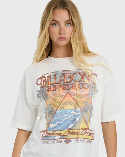 Billabong Women's Sun Meets Sea Short Sleeve T-Shirt - Salt Crystal